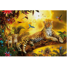 Пазл Educa 500 деталей: Леопард и его детеныши