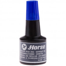 Штемпельная краска Horse, 30мл, синяя
