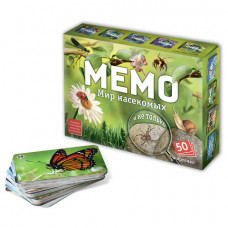 Игра настольная МЕМО 50 карточек "Мир насекомых"