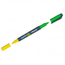 Текстовыделитель двусторонний Berlingo "Textline HL220" желтый/зеленый, 0,5-4мм