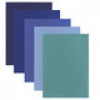 Цветной фетр для творчества, А4, ОСТРОВ СОКРОВИЩ, 5 листов, 5 цветов, толщина 2 мм, оттенки синего