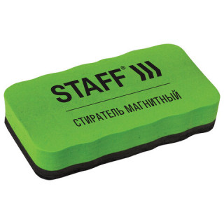 Стиратель магнитный для магнитно-маркерной доски (57х107 мм), упаковка с подвесом, STAFF "Basic"