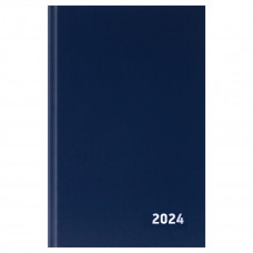 Ежедневник датированный 2024г., А5, 168л., бумвинил, OfficeSpace, синий