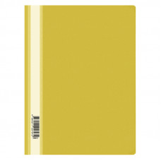Папка-скоросшиватель пластик. OfficeSpace А4, 120мкм, желтая с прозр. верхом
