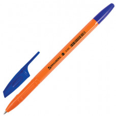 Ручка шариковая BRAUBERG "X-333 Orange", СИНЯЯ, корпус оранжевый, узел 0,7 мм, линия письма 0,35 мм