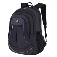 Рюкзак BRAUBERG HIGH SCHOOL универсальный, 3 отделения, "Выбор", черный/синий, 46х31х18 см