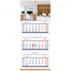Календарь квартальный 3 бл. на 3 гр. OfficeSpace Mini Premium "Office", 2022г.