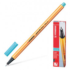 Ручка капиллярная STABILO "Point", корпус оранжевый, толщина письма 0,4 мм, небесная лазурь
