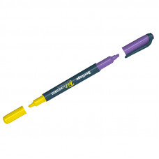 Текстовыделитель двусторонний Berlingo "Textline HL220" желтый/фиолетовый, 0,5-4мм