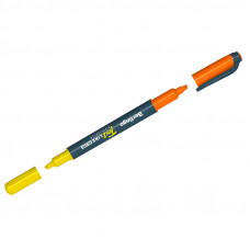 Текстовыделитель двусторонний Berlingo "Textline HL220" желтый/оранжевый, 0,5-4мм