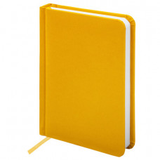 Ежедневник недатированный МАЛЫЙ ФОРМАТ А6 (100x150 мм) BRAUBERG "Select", балакрон, 160 л., желтый