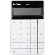 Калькулятор настольный Berlingo "Power TX", 12 разр., двойное питание, 165*105*13мм, белый