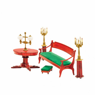 Сборная модель из картона ''Диван и овальный стол''