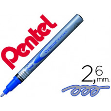 Маркер двуцветный контурный Pentel "Outline Marker", серебристо-синий.