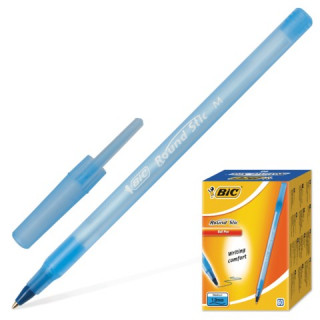 Ручка шариковая BIC "Round Stic", корпус голубой, толщ.письма 0,4мм, синяя