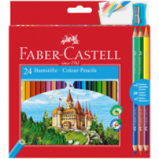 Карандаши цветные Faber-Castell, 24цв.+4, заточен.