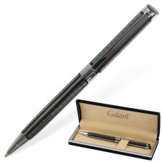 Ручка подарочная шариковая GALANT "Olympic Chrome", корпус хром с черным, хромированные детали, пишущий узел 0,7 мм, синяя