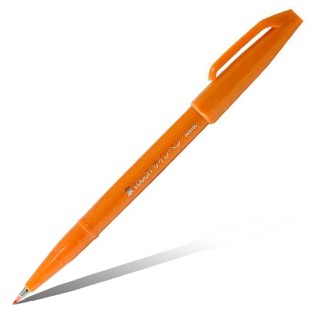 Фломастер-кисть Pentel "Brush Sign Pen", оранжевый