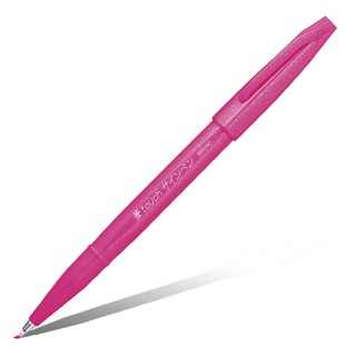 Фломастер-кисть Pentel "Brush Sign Pen", розовый