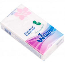 Платки бумажные носовые Veiro 2-слойные, 18*20см, белые, 10шт.